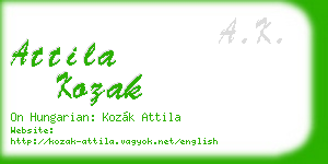 attila kozak business card